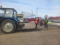 В Менделеевске начались работы по ямочному ремонту дорог